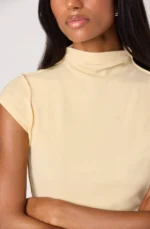 Cydney Mockneck Cap Sleeve Top - Image 3