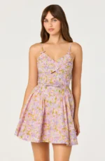 Isha Floral Sweetheart Mini Dress with Belt - Image 4