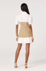 Joseline Mixed Media Faux Layered Mini Dress - Image 2