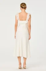 Makiya Lace Strap Empire Waist Midi Dress - Image 2