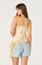 Mejra Floral Ruffle Asymmetric Cami - Image 2