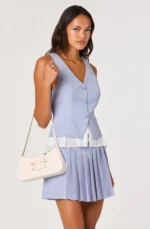 Nabiel Pinstripe Vest And Skirt Set - Image 3