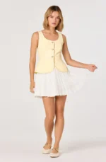 Sheridan Tweed Vest Mixed Media Mini Dress - Image 4