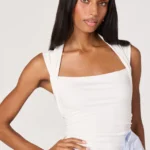 Tamrah Ruched Ribbed Tank Top