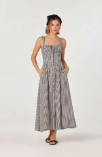 Temperance Gingham Check Maxi Dress