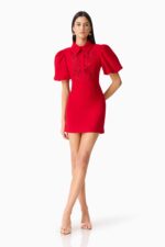 June Puff Sleeve Mini Dress - Image 4