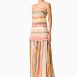 CURAAE Zala Maxi Dress in Striped Multi