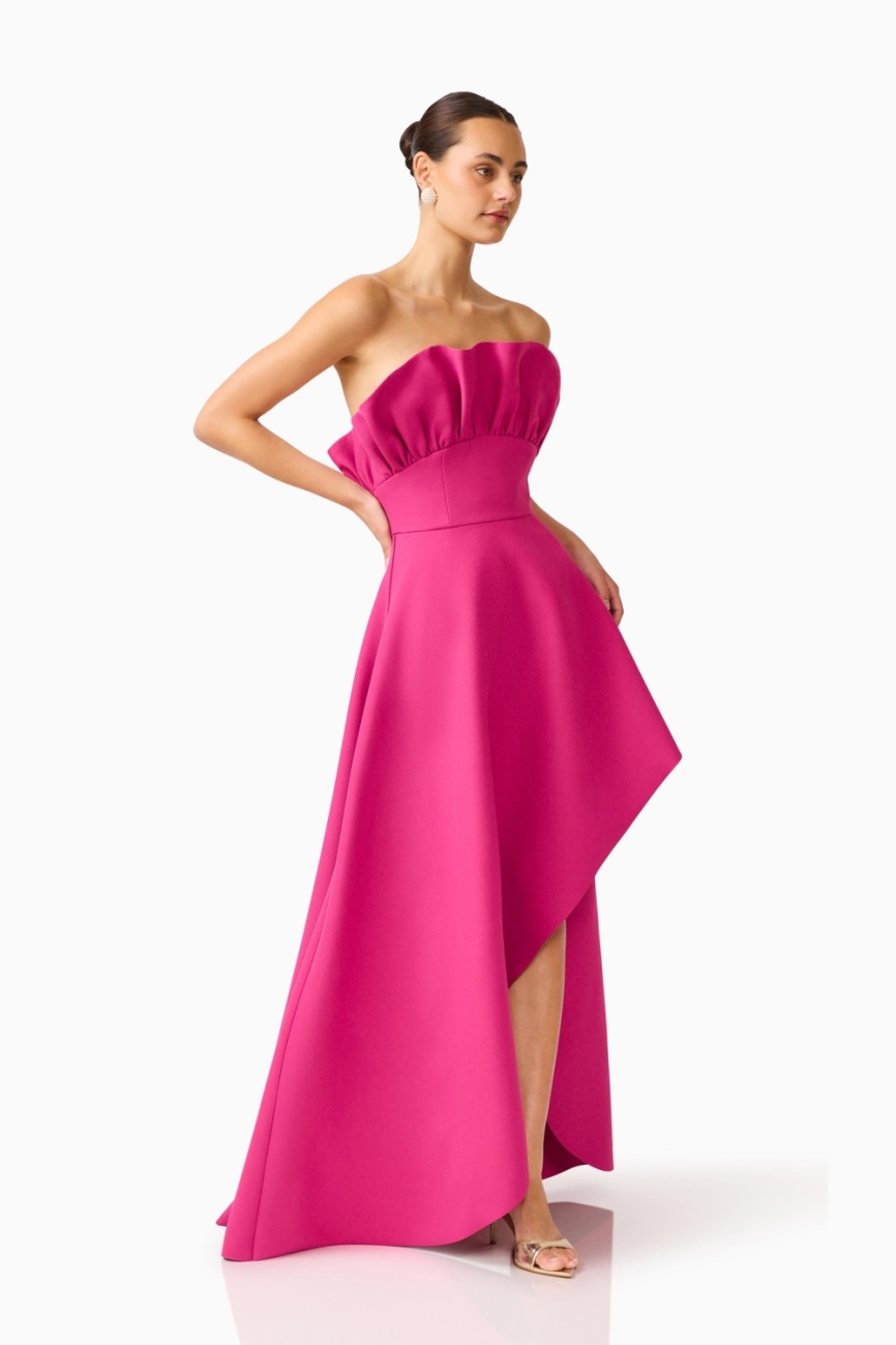E1072618_PINKORCHID_4 Liora Strapless Asymmetric Gown - Image 1