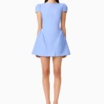 Floriana cap sleeve fit and flare mini dress