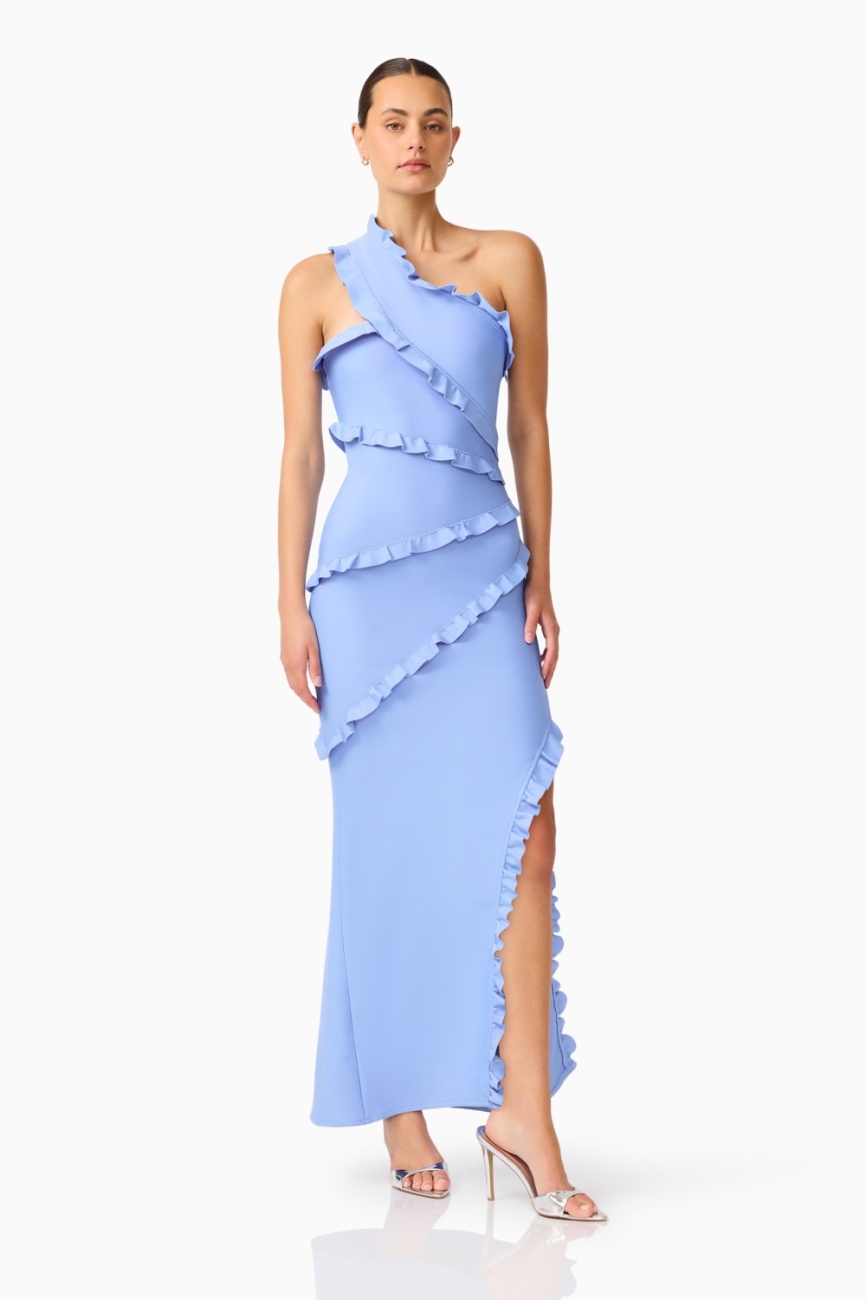 E1082610BD_CORNFLOWERBLUE_4 Floriana Asymmetric Gown - Image 1