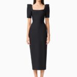 Ninette Square Neck Column Maxi Dress