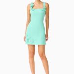 Trompe 3D Mini Dress in Mint Green
