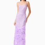 Cerise Embellished Gown in lilac
