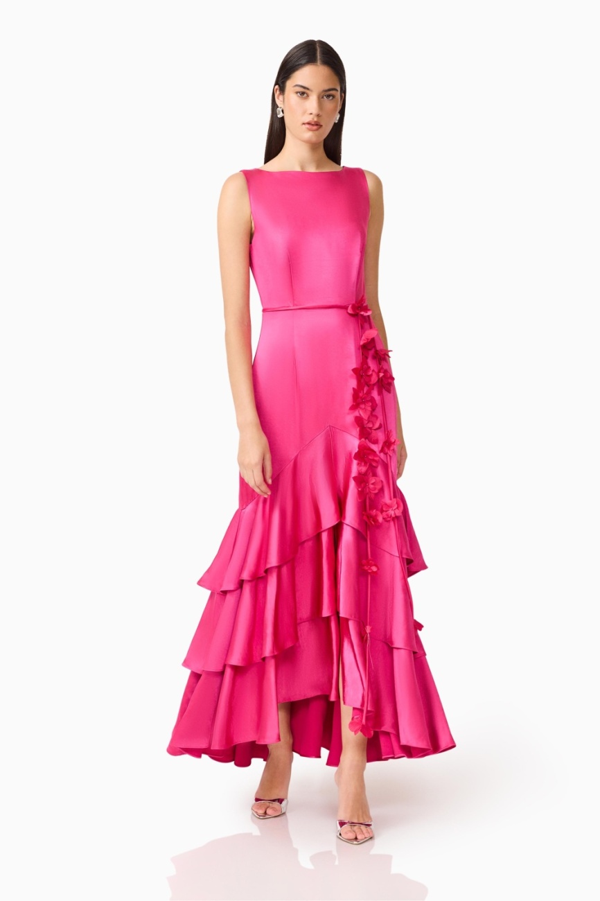 EB1072607_FUCHSIAPINK_4 Erielle Tiered Gown - Image 1