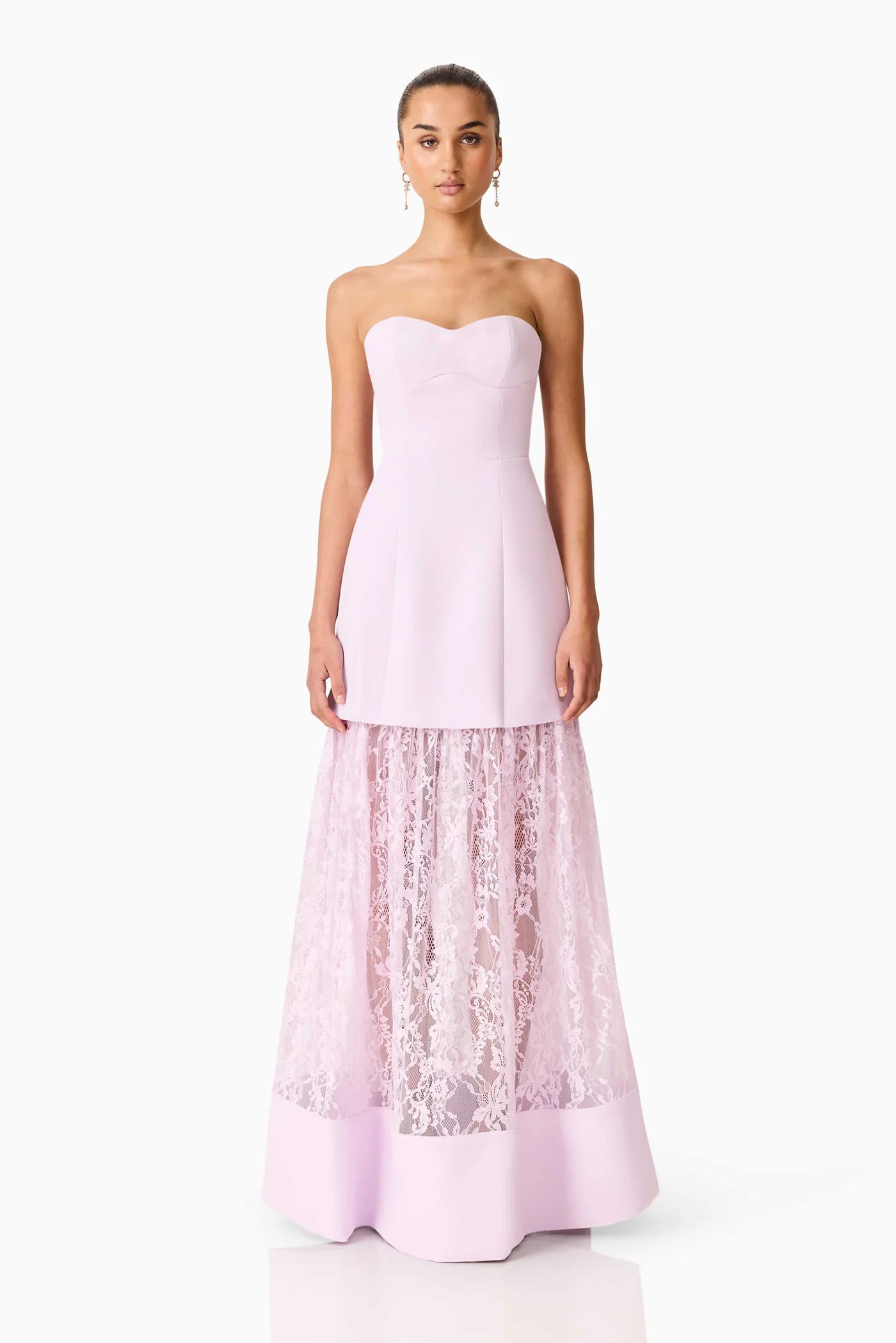 IMG_0192 2 Saphine Strapless Lace Gown in Pink - Image 1