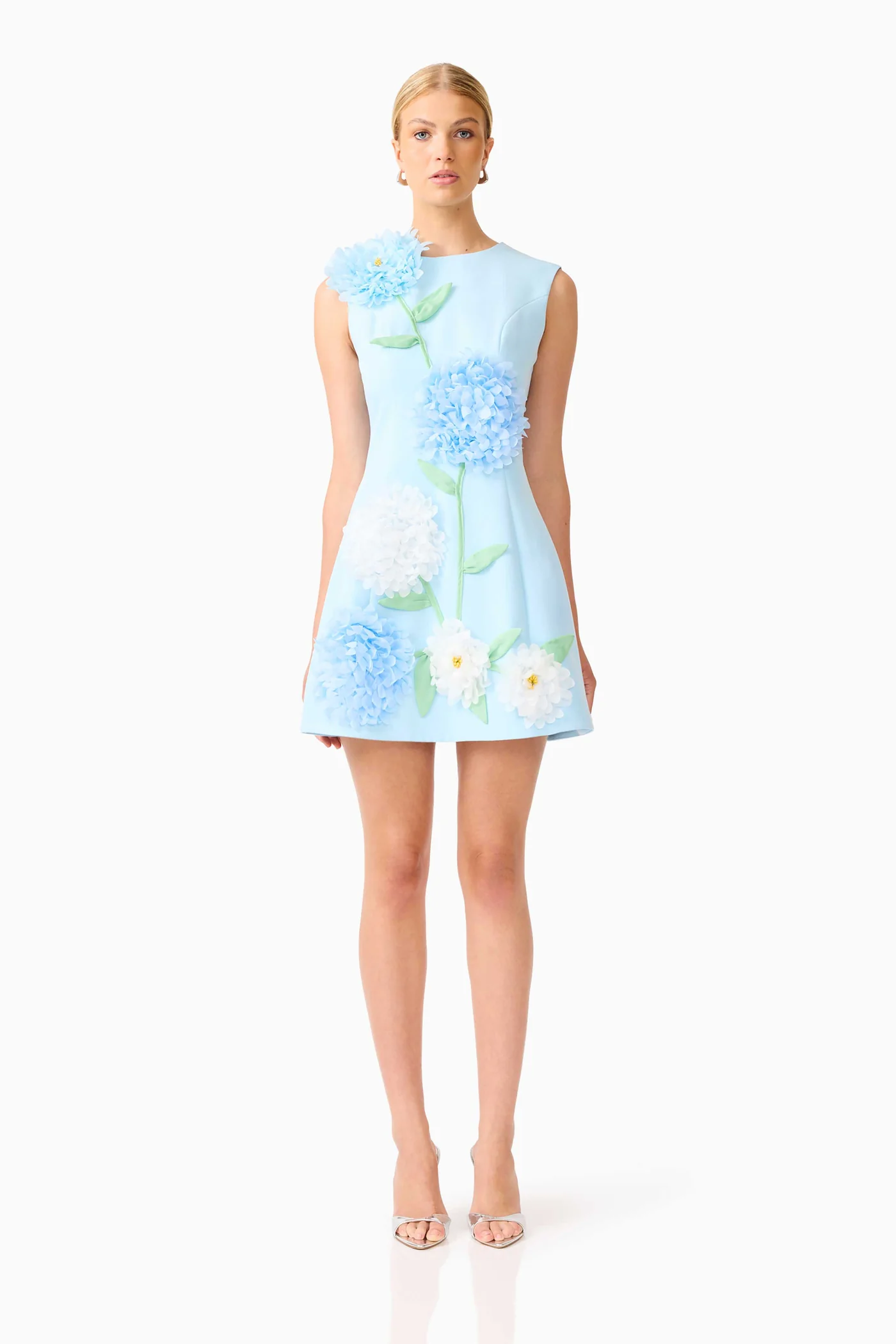 IMG_0278 Buttercup Embroidered Mini Dress in Blue - Image 1