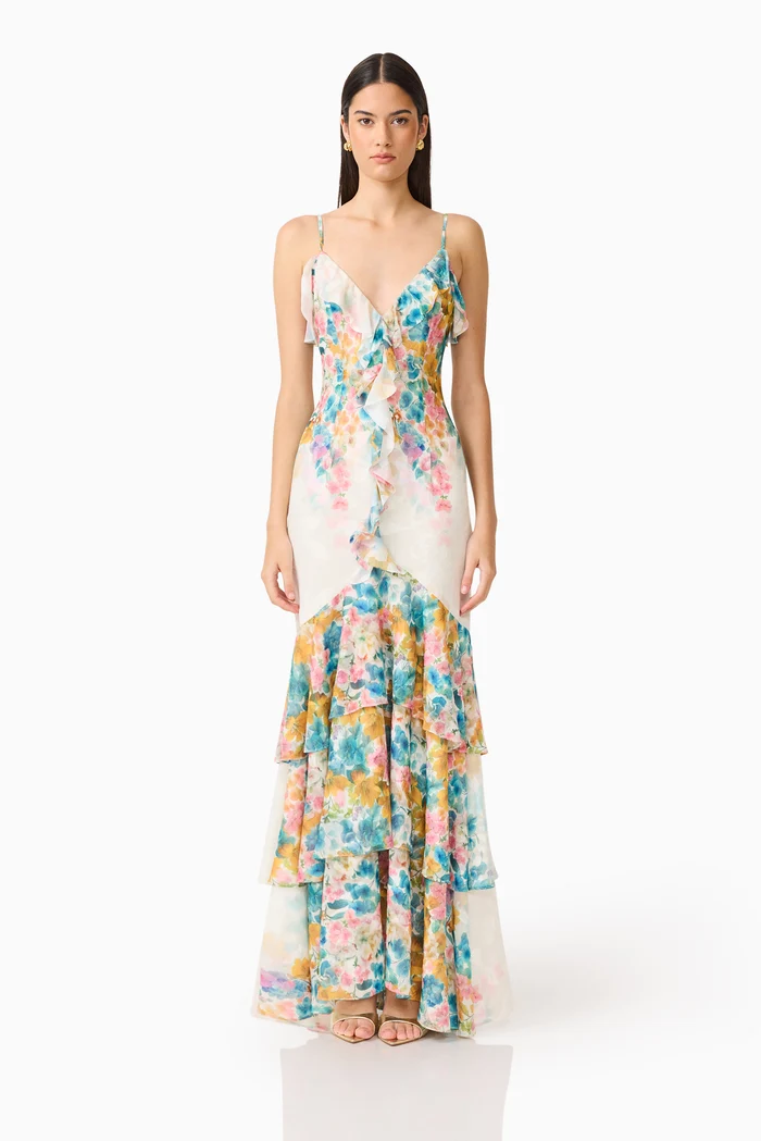 clem f Clementina Ruffle Maxi Dress - Image 1