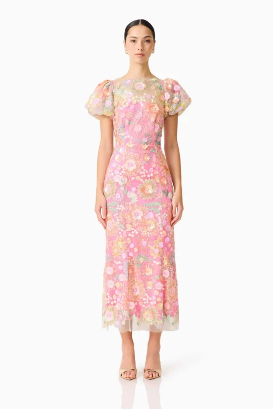 Nathalie Puff Sleeve Gown