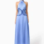 Poselia Halter Midi Dress